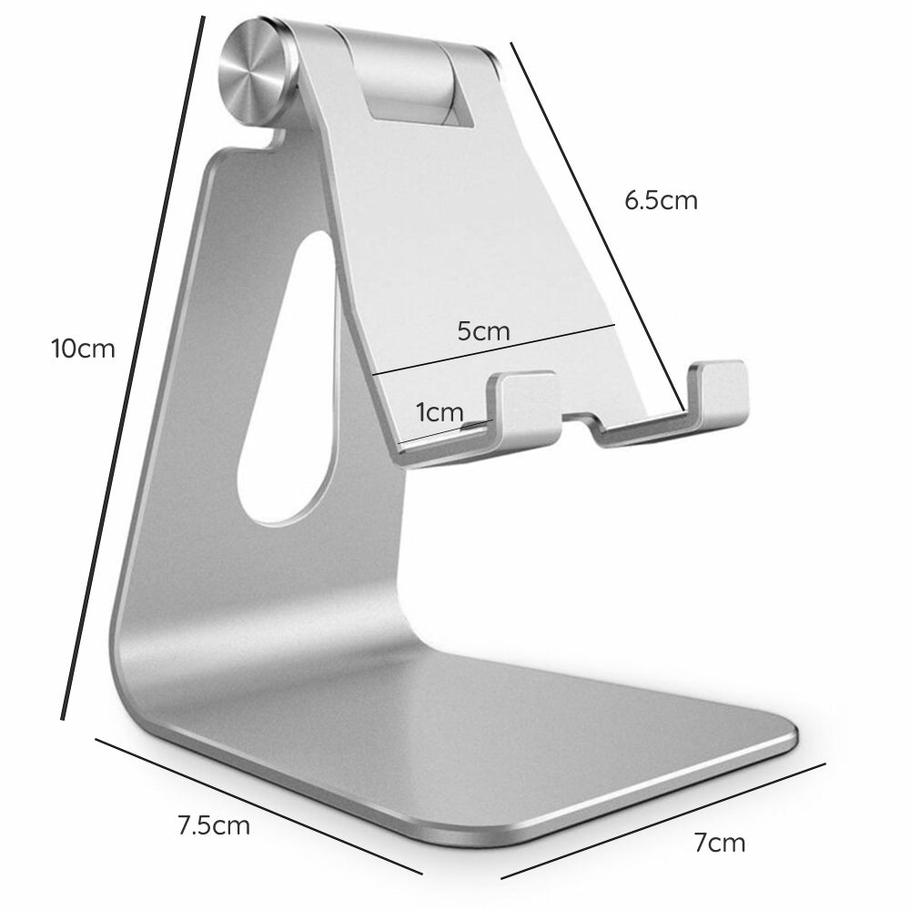 Techsuit - Desk Holder (Z4a) - Folding Feature, for Phone, Tablet, max 8" - Black