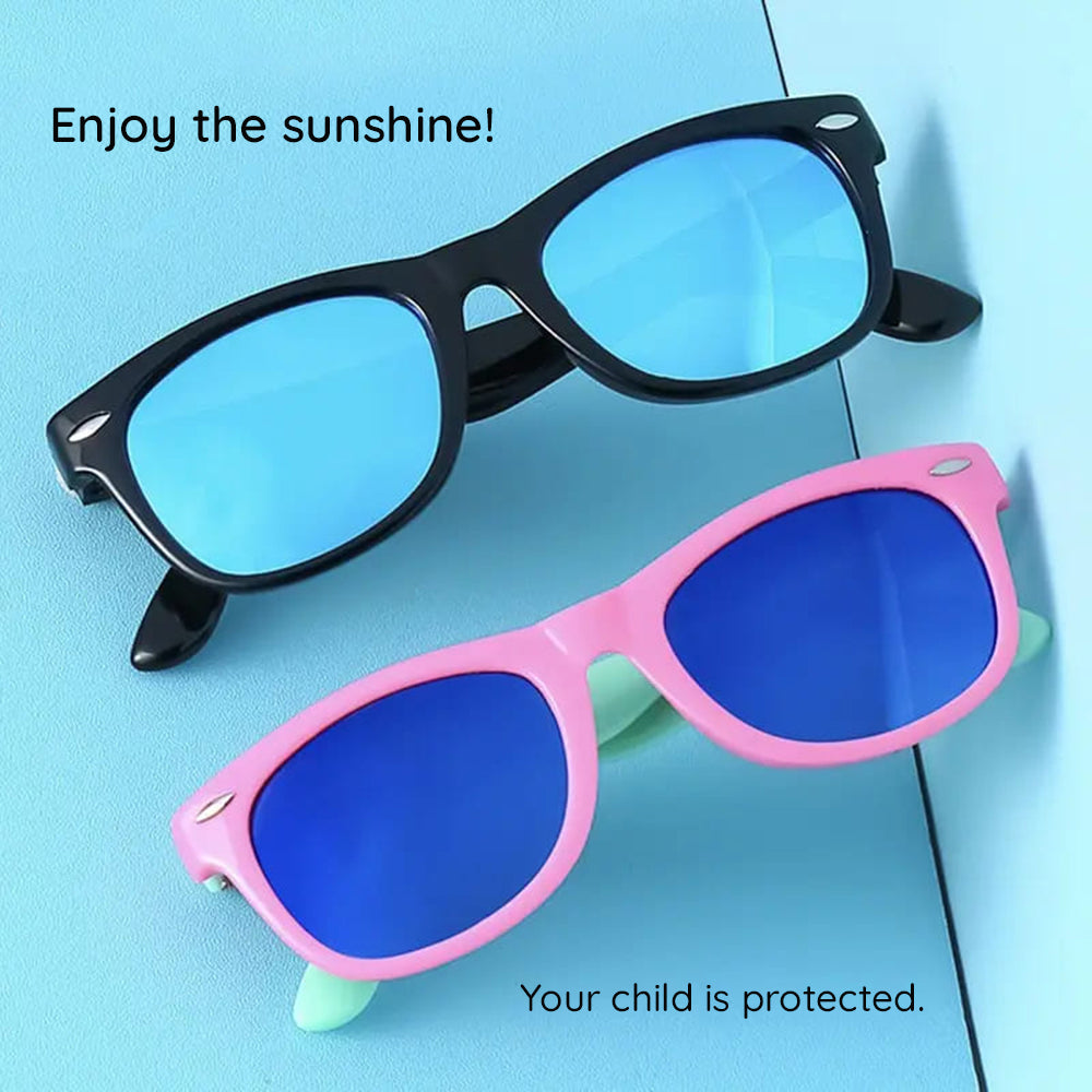 Techsuit - Sunglasses Polarised (D802) - for Kids, UV Protection - Red / White / Mercury