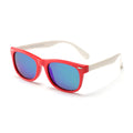 Techsuit - Sunglasses Polarised (D802) - for Kids, UV Protection - Red / White / Green
