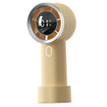 Techsuit - Handheld Fan (HX130) - Digital Display, Ultra Silent, 1200mAh - Yellow