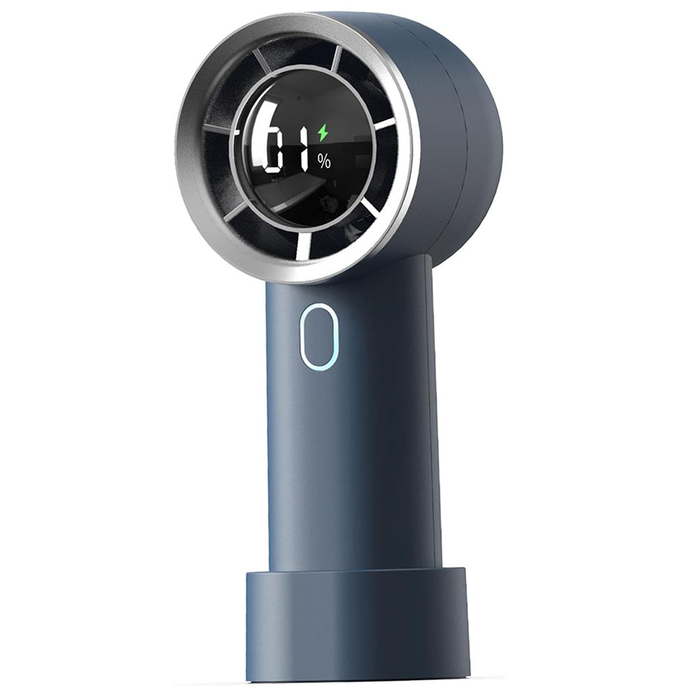Techsuit - Handheld Fan (HX130) - Digital Display, Ultra Silent, 1200mAh - Blue