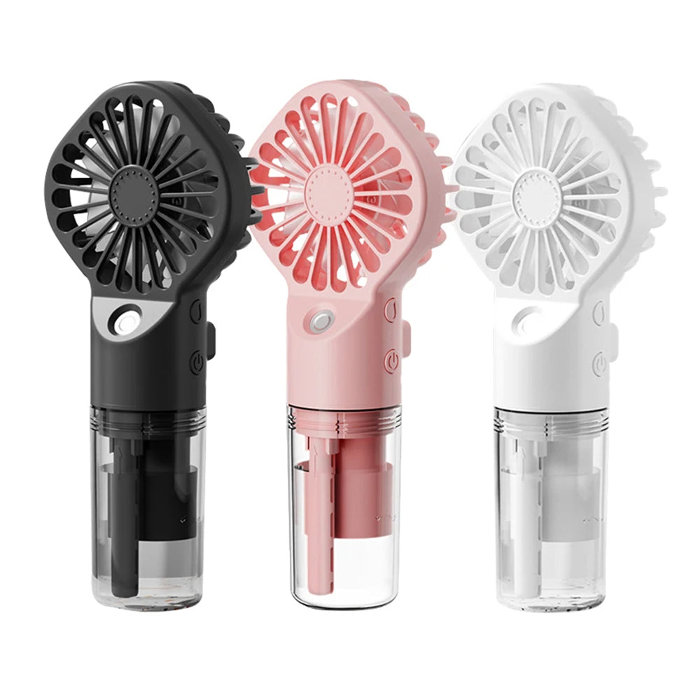 Techsuit - Handheld Fan (G10) - Portable, with Humidifier, Four Speeds, USB - Black