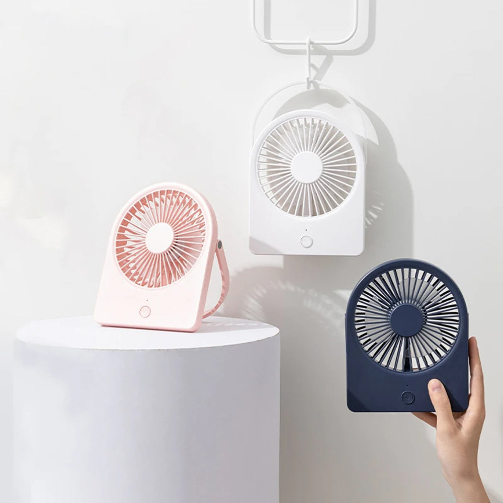 Techsuit - Mini Fan (CT-108) - Portable, Rechargeable, USB - White