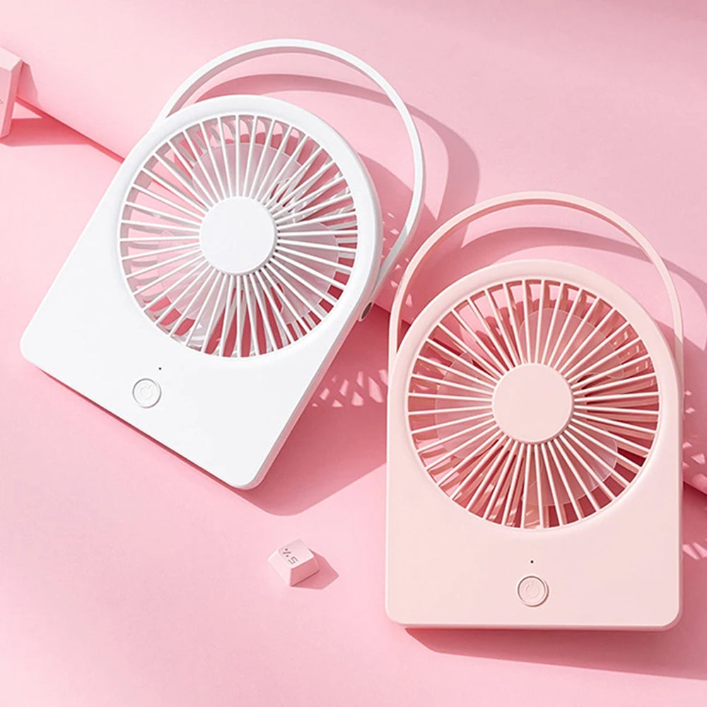 Techsuit - Mini Fan (CT-108) - Portable, Rechargeable, USB - Pink