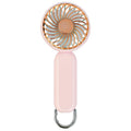 Techsuit - Handheld Fan (A217) - USB Rechargeable, Three Speeds, 1200mAh - Gold Pink