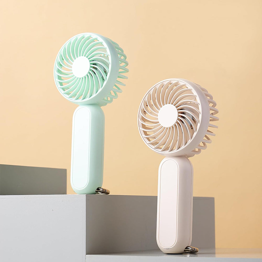 Techsuit - Handheld Fan (A217) - USB Rechargeable, Three Speeds, 1200mAh - Green