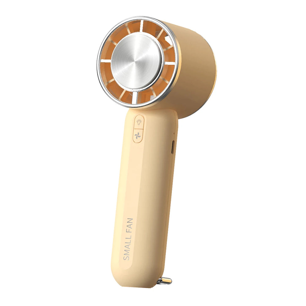 Techsuit - Handheld Fan (HX138) - Portable, Rechargeable, Three Speeds, with Flashlight, 1200mAh - Yellow
