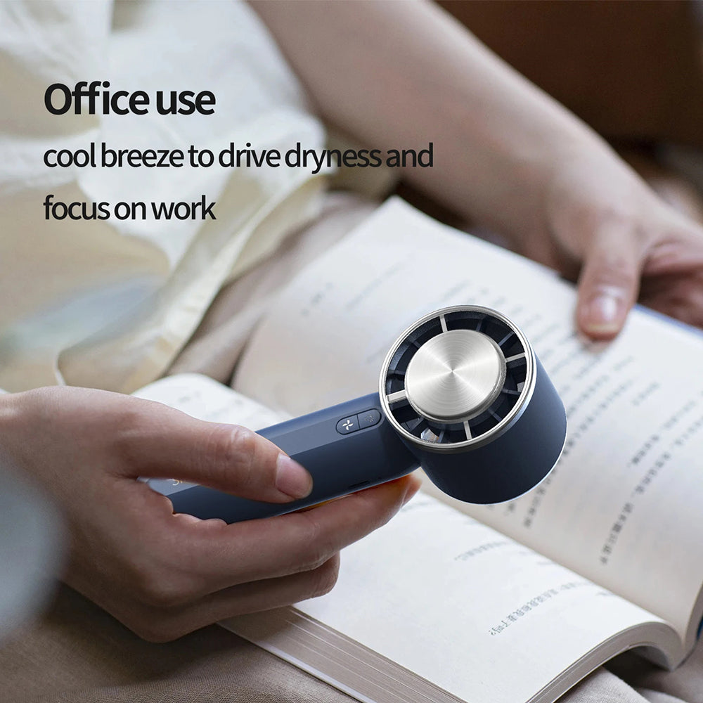 Techsuit - Handheld Fan (HX138) - Portable, Rechargeable, Three Speeds, with Flashlight, 1200mAh - Yellow