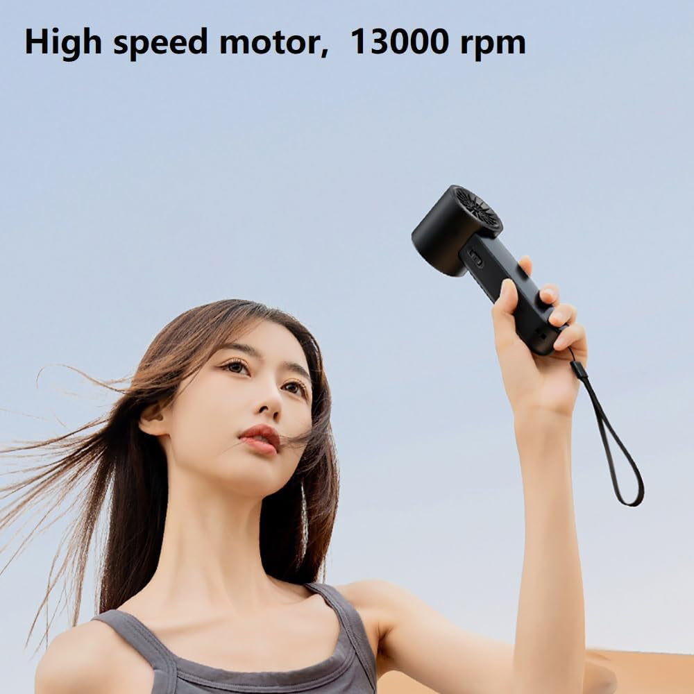 Techsuit - Premium Handheld Fan (F83) - Portable, Adjustable, Rechargeable, 4800mAh - Grey