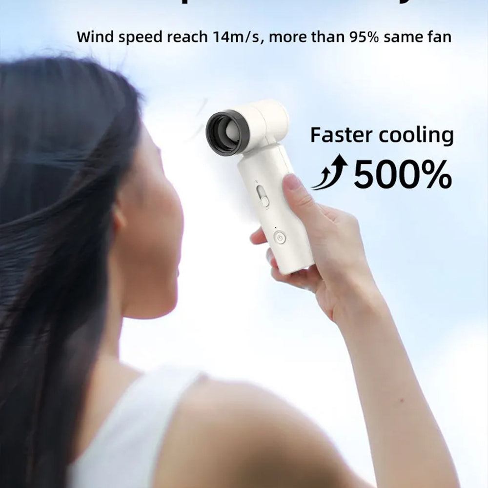 Techsuit - Premium Handheld Fan (FS15) - Multifunctional, Portable, Adjustable, 80000rpm, Rechargeable, 4500mAh - Navy B