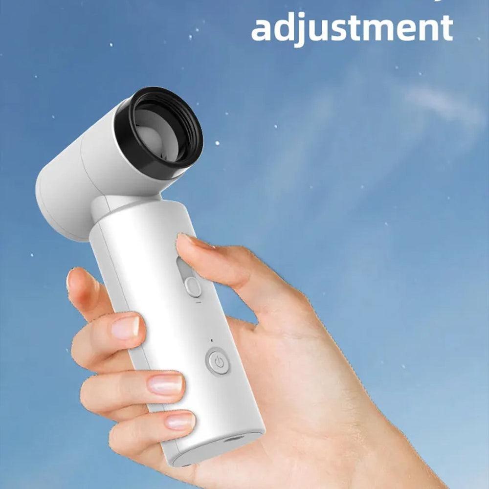Techsuit - Premium Handheld Fan (FS15) - Multifunctional, Portable, Adjustable, 80000rpm, Rechargeable, 4500mAh - White