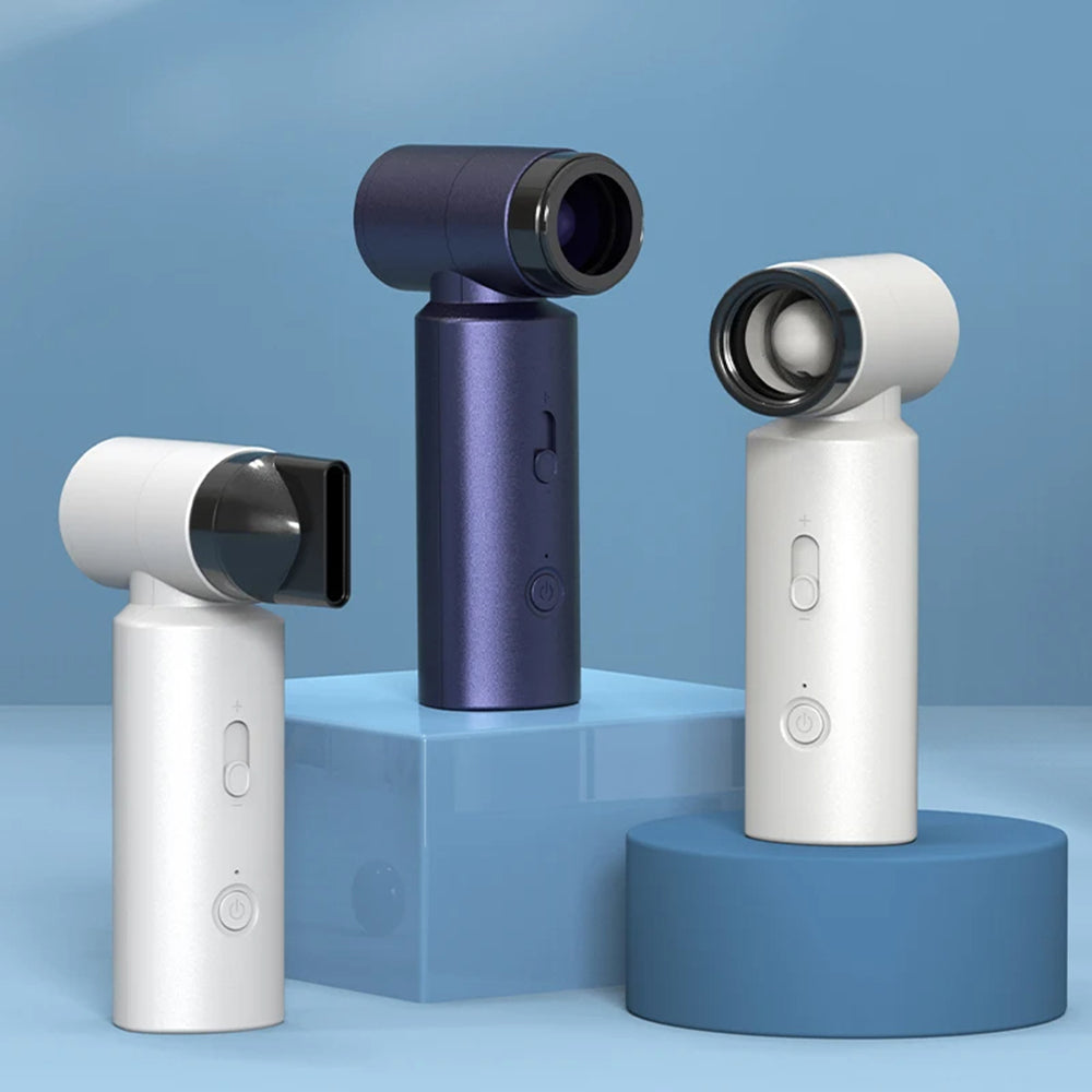 Techsuit - Premium Handheld Fan (FS15) - Multifunctional, Portable, Adjustable, 80000rpm, Rechargeable, 4500mAh - White