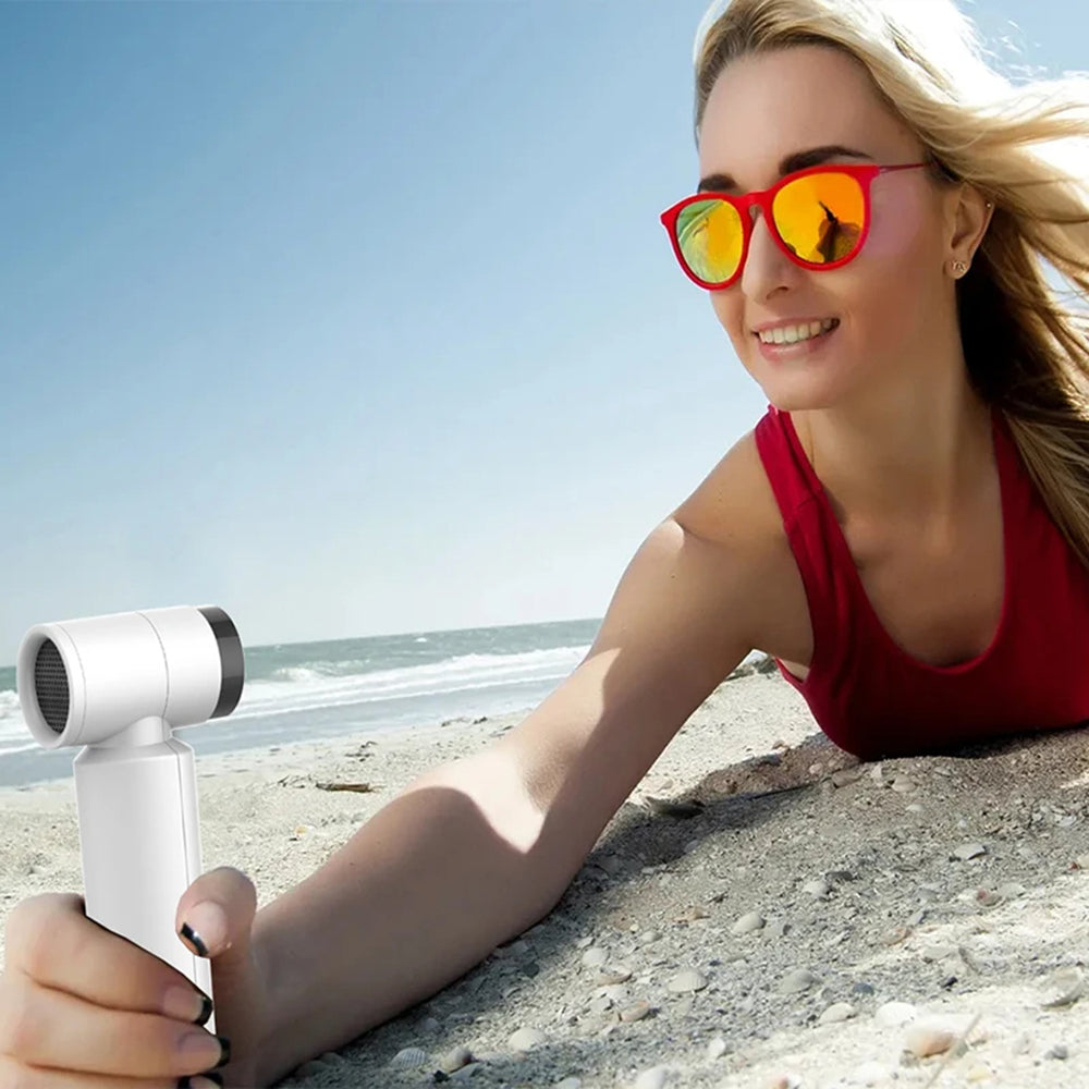 Techsuit - Premium Handheld Fan (FS15) - Multifunctional, Portable, Adjustable, 80000rpm, Rechargeable, 4500mAh - Light 