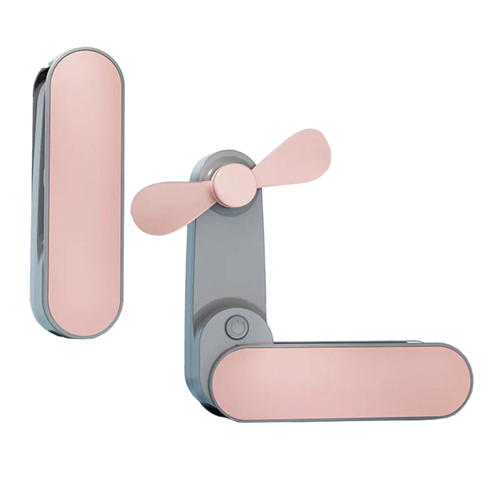 Techsuit - Handheld Fan (TF1) - Portable, for Pocket, Adjustable, Rechargeable, Silent, 1200mAh - Pink