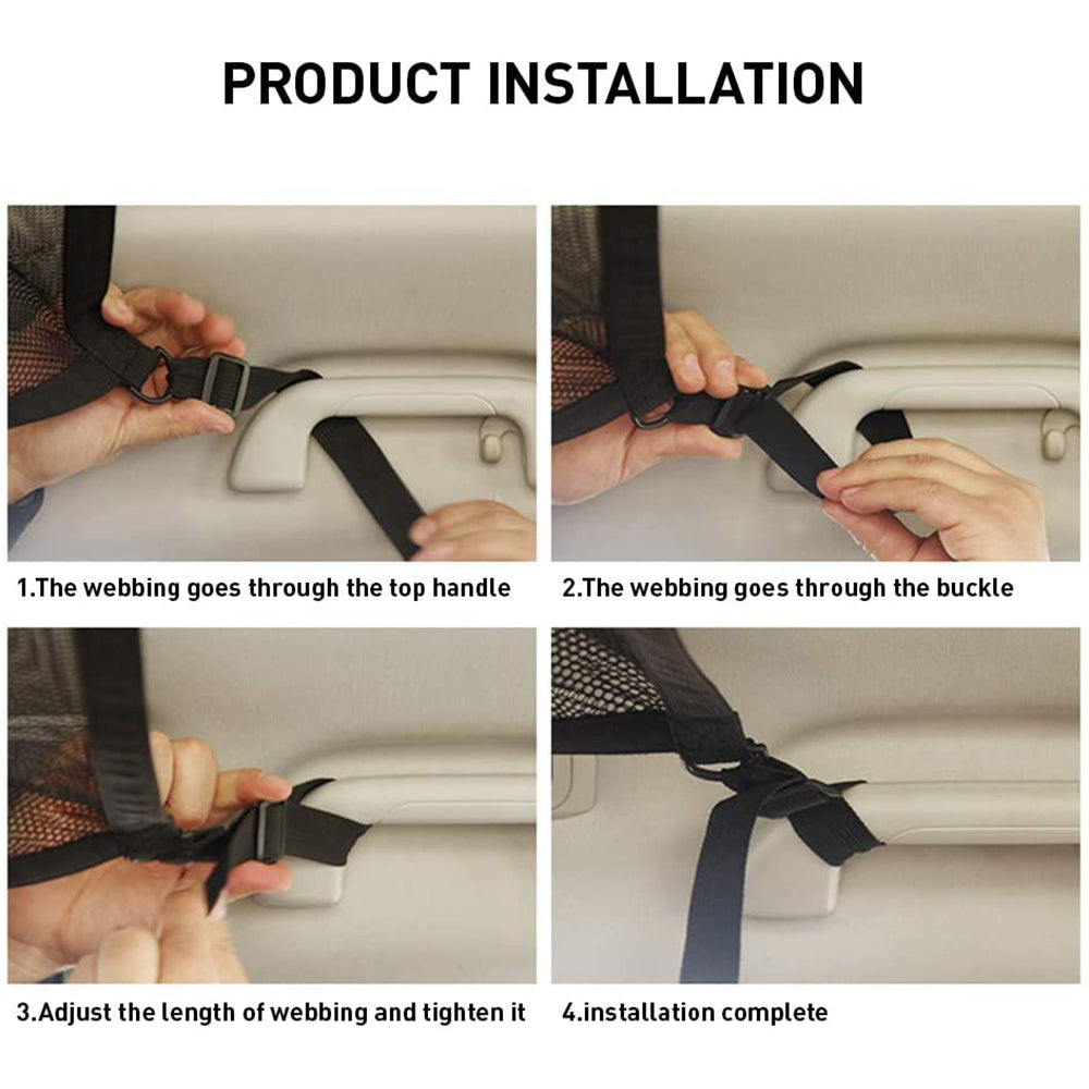 Techsuit - Car Organizer (CNO-T1) - Storage Net for Car Ceiling (L78x53cm) - Black