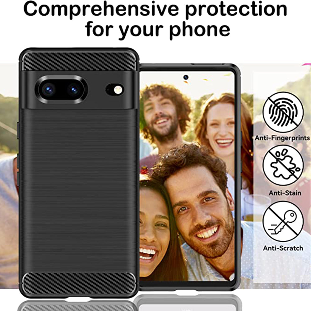 TechSuit Husa de protectie Techsuit Carbon Silicone compatibil cu Google Pixel 7, Negru – imagine 2
