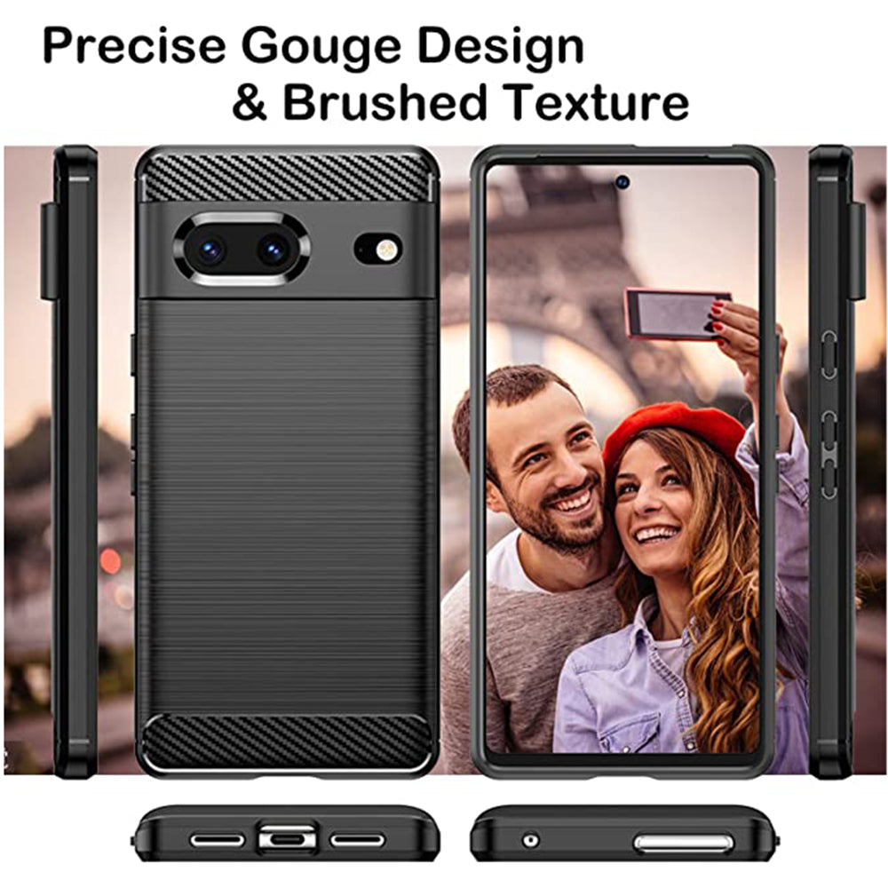 TechSuit Husa de protectie Techsuit Carbon Silicone compatibil cu Google Pixel 7, Negru – imagine 4