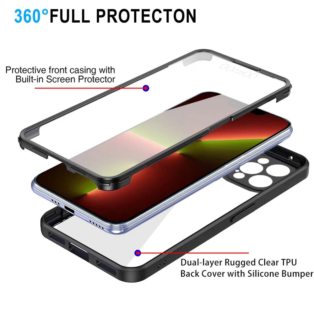 Techsuit - ColorVerse 360 Series + Screen Protector - iPhone 13 Pro - Pink