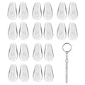 Techsuit - [Pack] Glasses Screwdriver with 10 Pairs of Silicone Nose Pads (ST1) - from Metal, 6 x 0.5cm - Silver