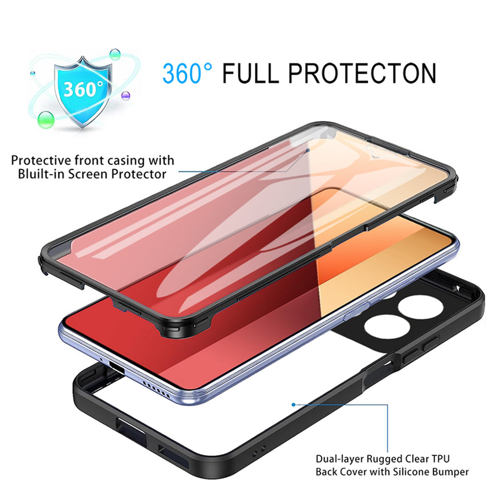 Techsuit - ColorVerse 360 Series + Screen Protector - Xiaomi Redmi Note 13 Pro 4G / Poco M6 Pro 4G - Pink