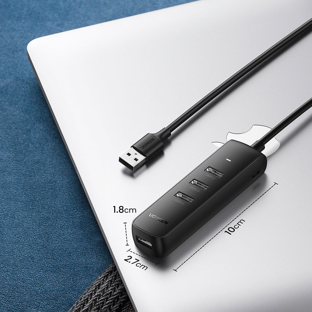 Ugreen - Connection Hub CM416 (80657) - USB 3.0 to 4x USB-A, Type-C 5Gbps, 1m - Black