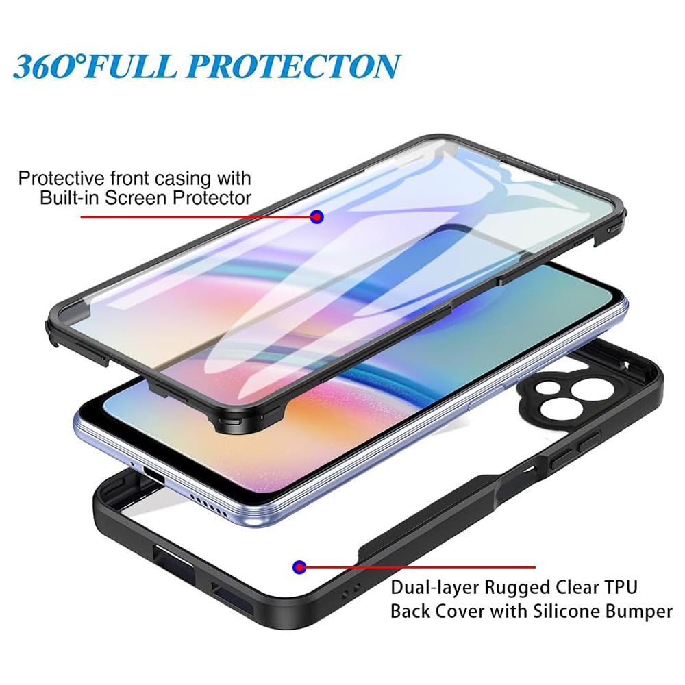 Techsuit - ColorVerse 360 Series + Screen Protector - Samsung Galaxy A05 - Black