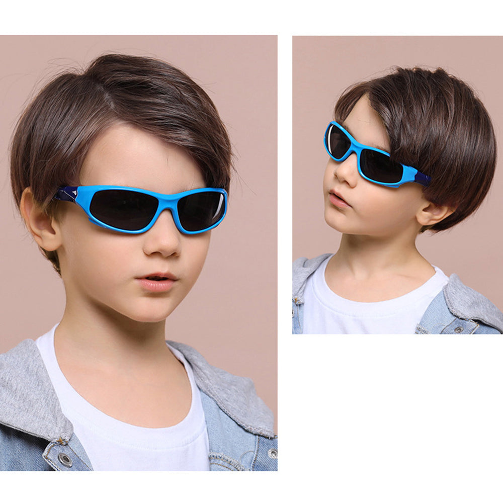 Techsuit - Sunglasses Polarised (816-C8) - for Kids, Sport Type - Orange / White