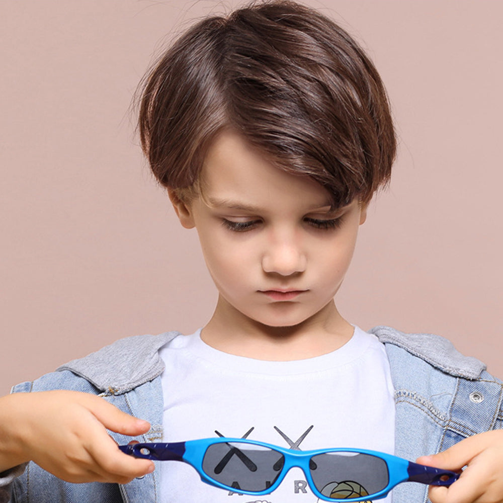 Techsuit - Sunglasses Polarised (816-C8) - for Kids, Sport Type - Orange / White