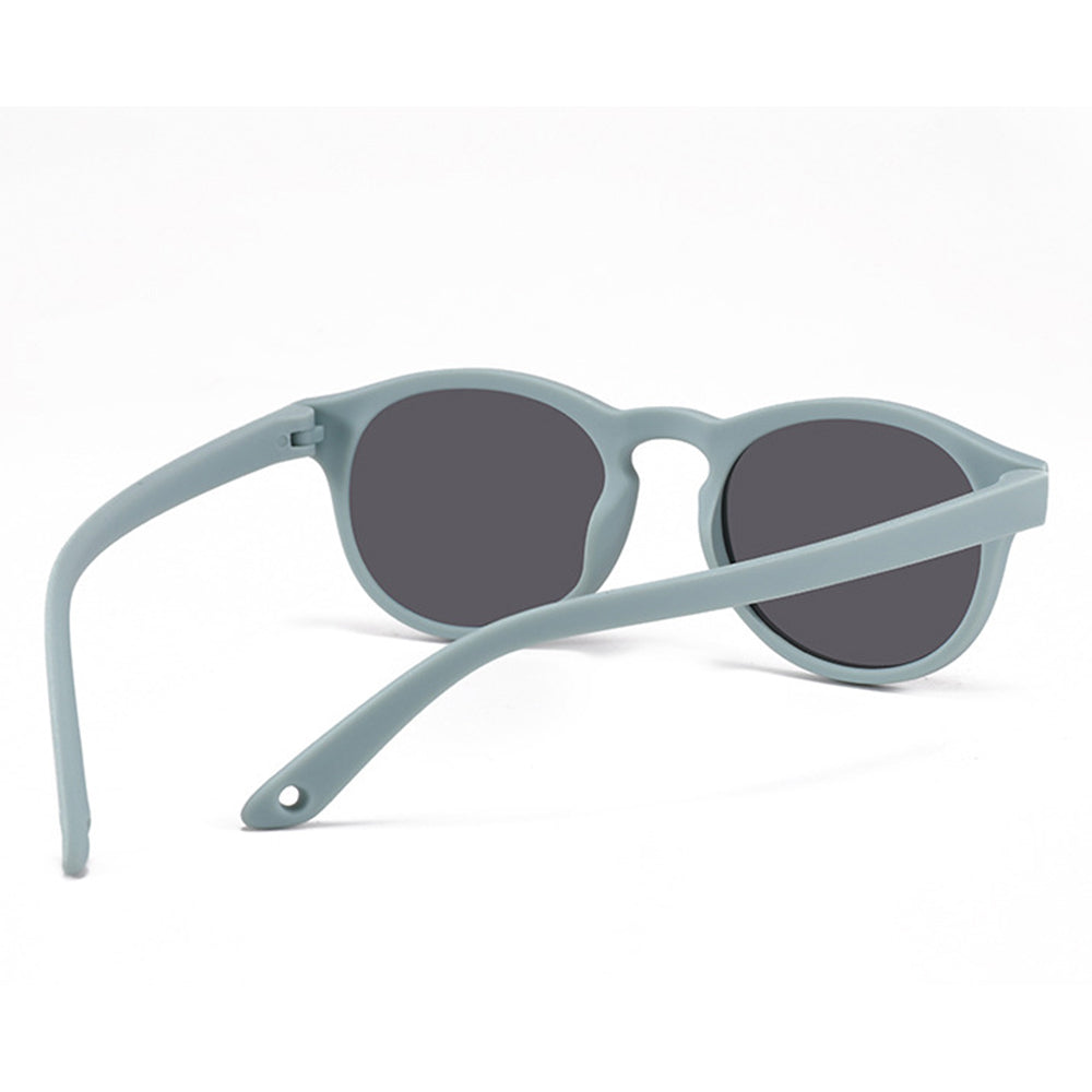 Techsuit - Sunglasses Polarised (8308-C27) - for Babies, Round Shape, with Strap - Lake Blue / Pink