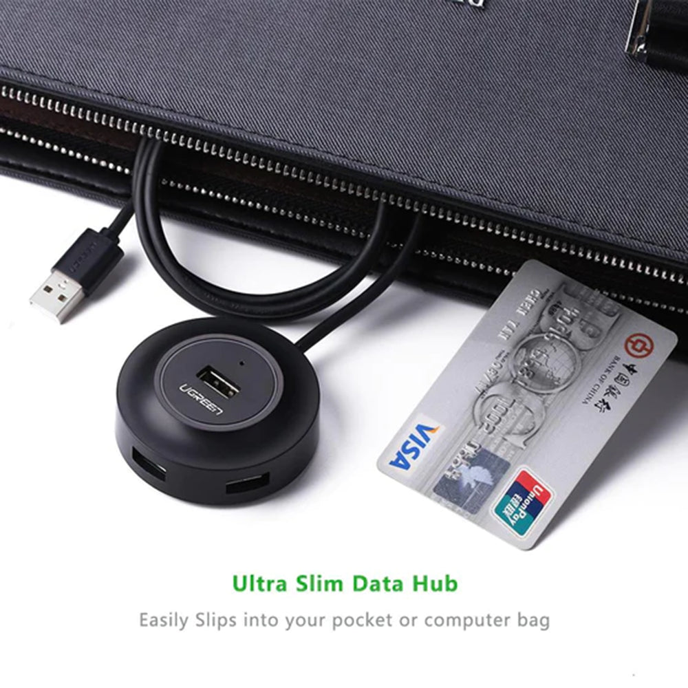 Ugreen - Connection Hub CR106 (20277) - USB-A to 4xUSB-A 2.0, with Cable, 1m - Black