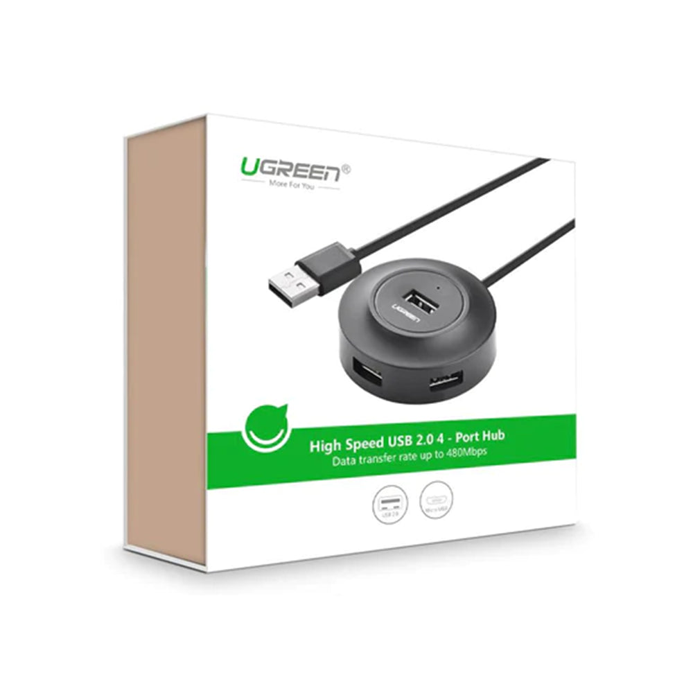 Ugreen - Connection Hub CR106 (20277) - USB-A to 4xUSB-A 2.0, with Cable, 1m - Black