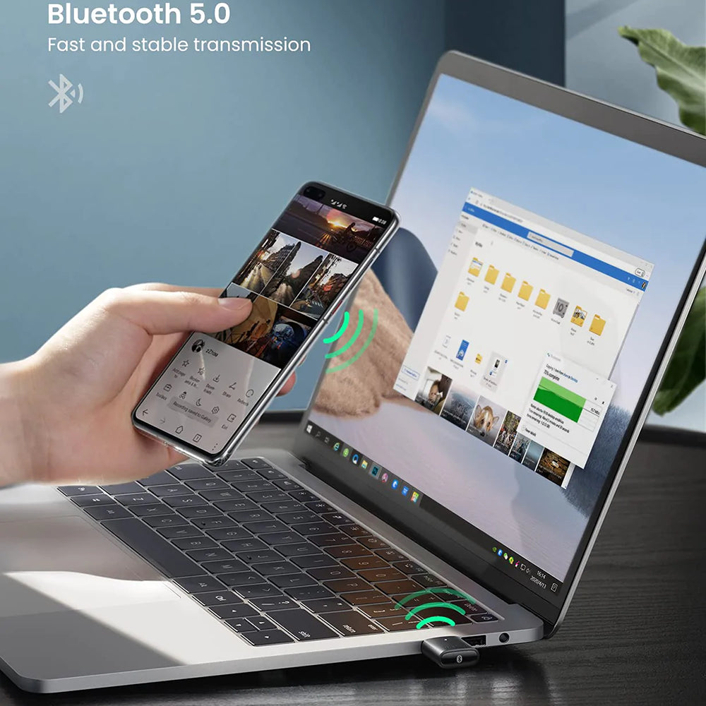 Ugreen - Wireless Adapter Bluetooth CM390 (80889) - for Keyboards, Phones, Earphones - Black
