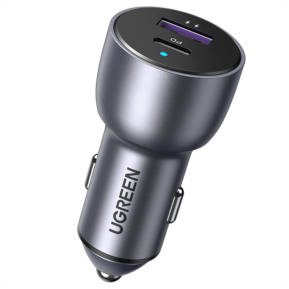 Ugreen - Car Charger Aluminium Shell CD213 (60980) - 2x USB-A, QC 3.0, 42.5W - Dark Blue