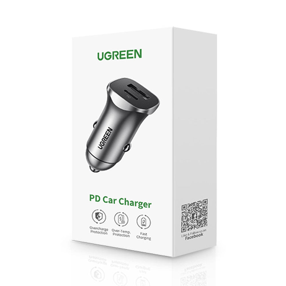 Ugreen - Car Charger CD130 (30780) - 2x USB-A, 24W, 4.8A - Space Gray