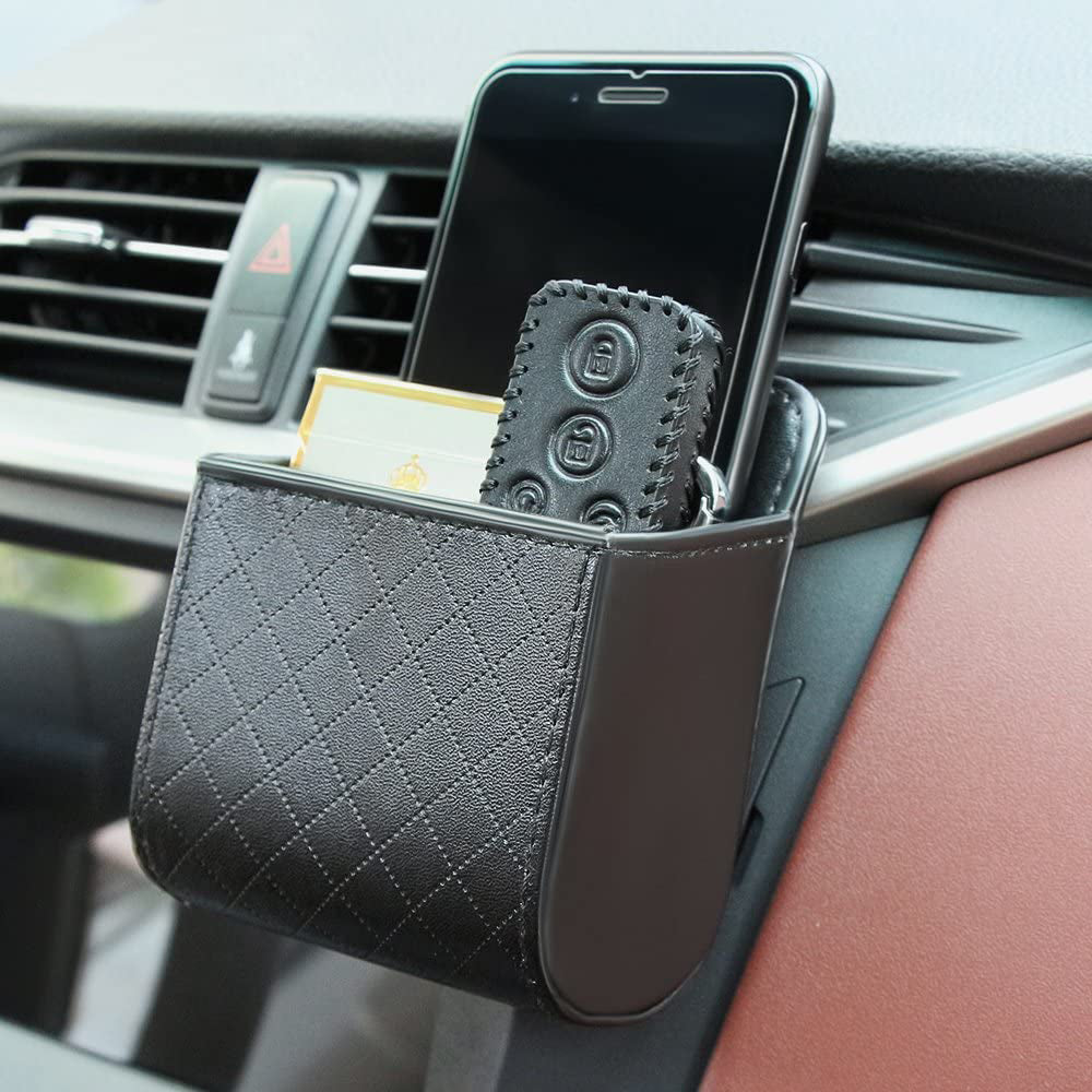 Techsuit - Car Organizer (CO-P1) - Air Vent Storage Pocket for Small Objects - Black