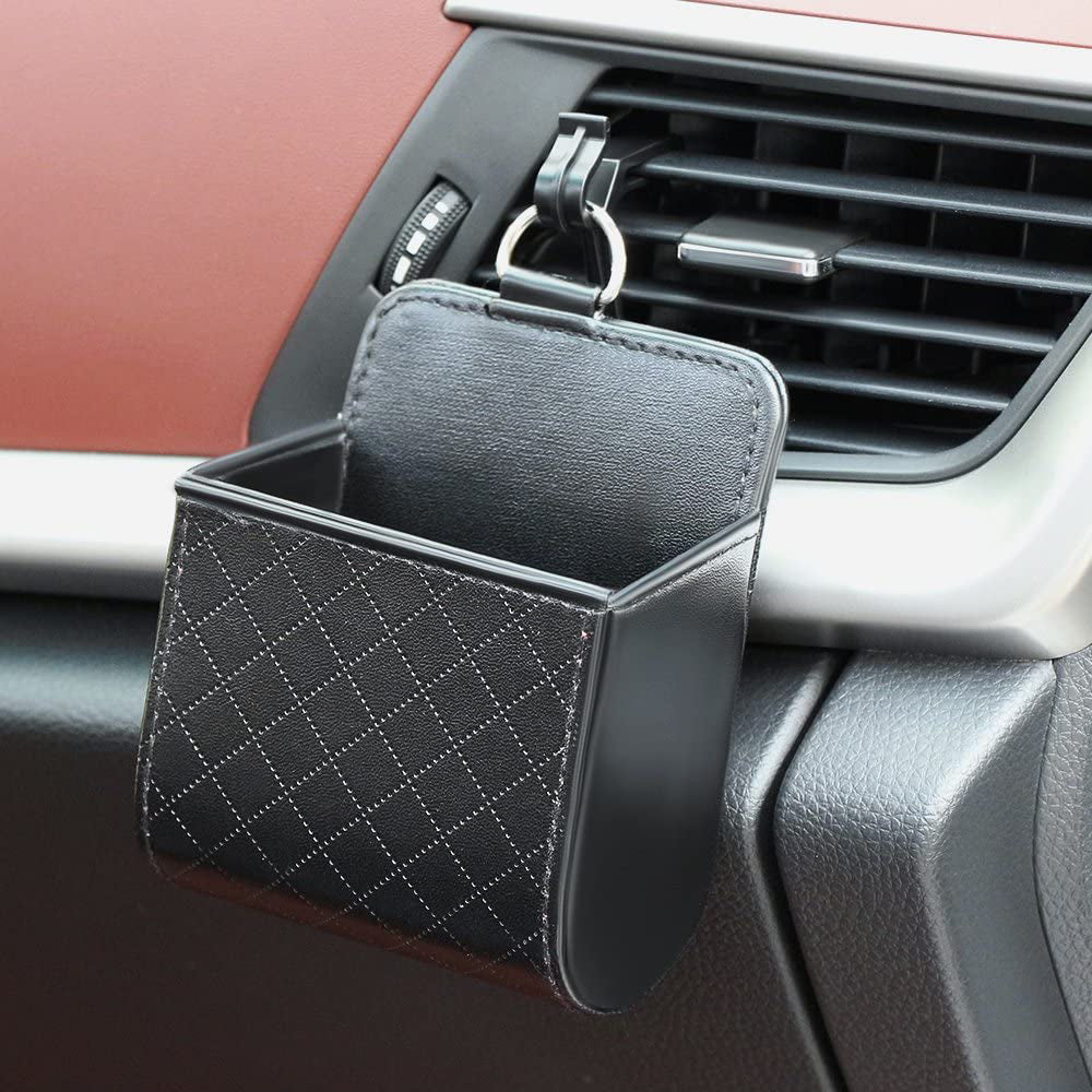 Techsuit - Car Organizer (CO-P1) - Air Vent Storage Pocket for Small Objects - Black