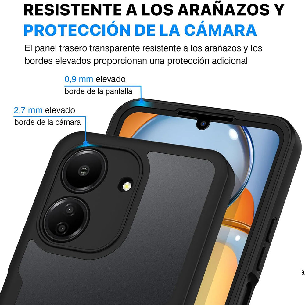 Techsuit - ColorVerse 360 Series + Screen Protector - Xiaomi Redmi 13C 4G / Poco C65 - Black