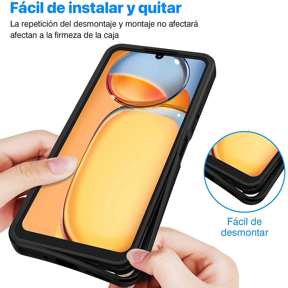Techsuit - ColorVerse 360 Series + Screen Protector - Xiaomi Redmi 13C 4G / Poco C65 - Black