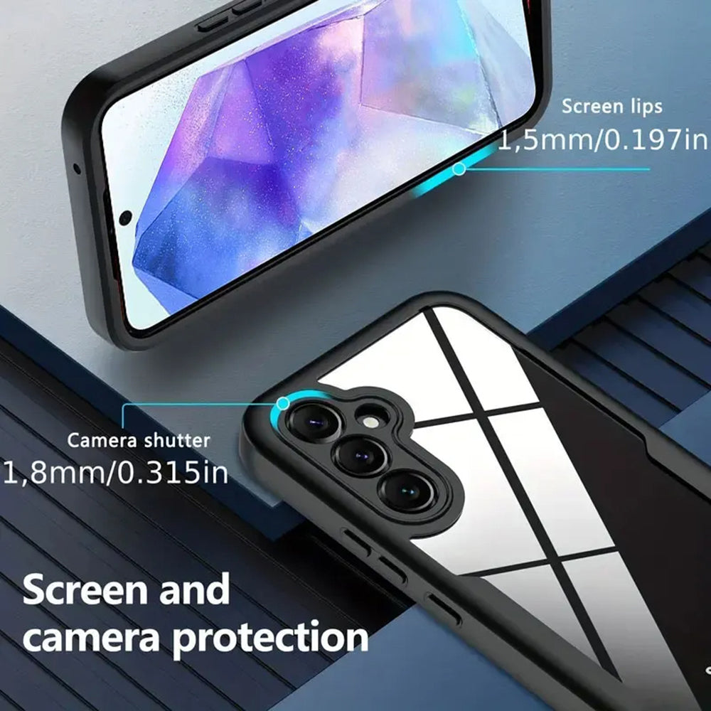 Techsuit - ColorVerse 360 Series + Screen Protector - Samsung Galaxy A55 5G - Black