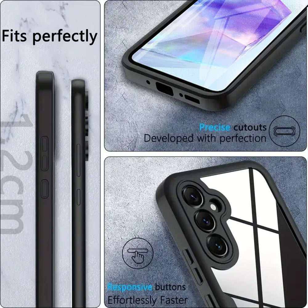 Techsuit - ColorVerse 360 Series + Screen Protector - Samsung Galaxy A55 5G - Black