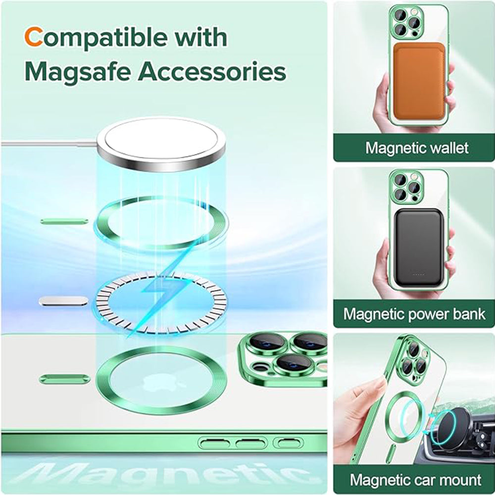 Techsuit - Luxury Crystal MagSafe - iPhone 15 Pro Max - Light Green
