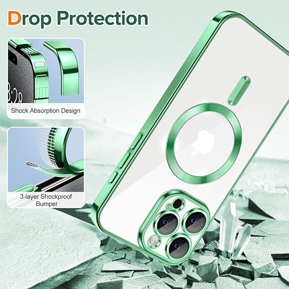 Techsuit - Luxury Crystal MagSafe - iPhone 15 Pro Max - Light Green