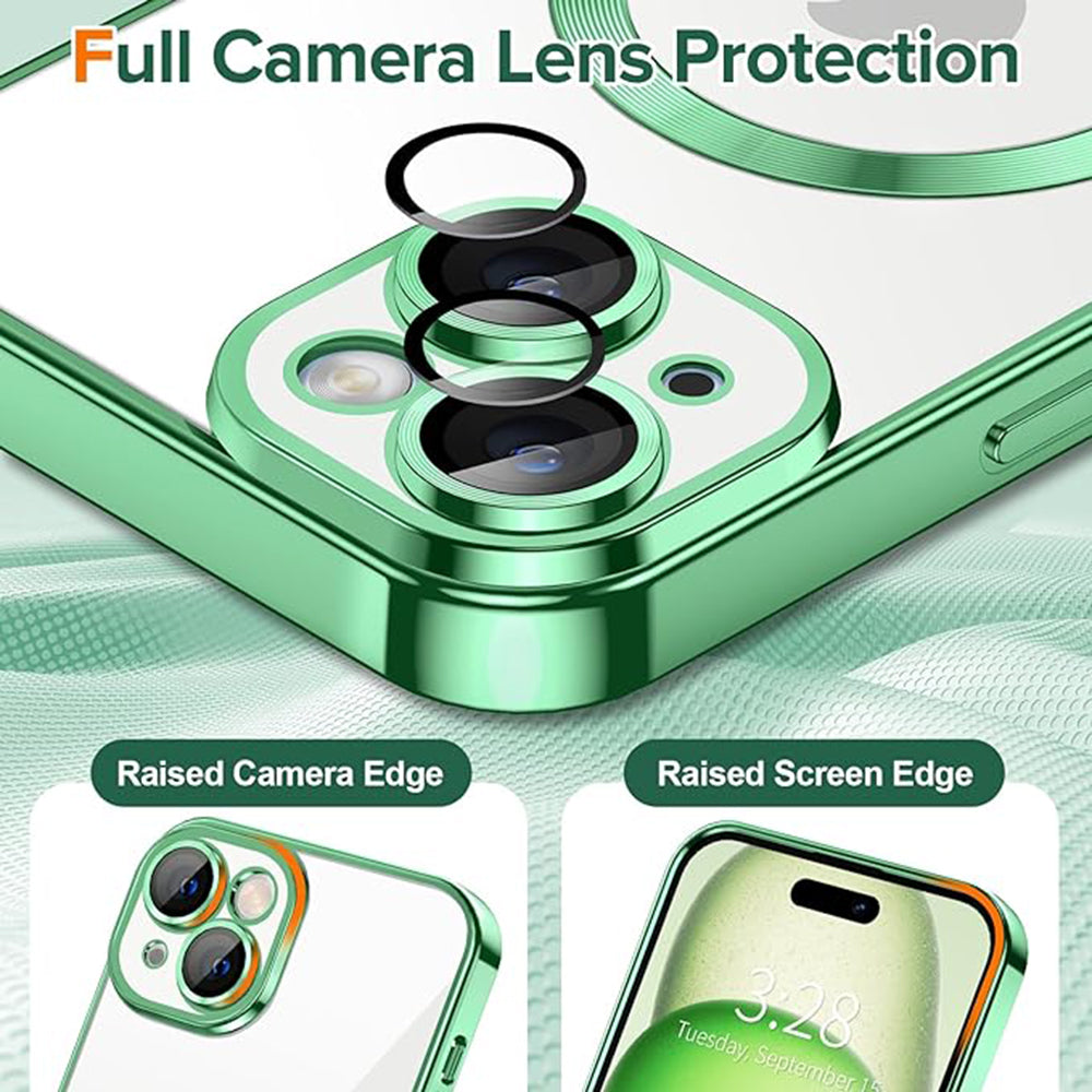 Techsuit - Luxury Crystal MagSafe - iPhone 15 Plus - Light Green