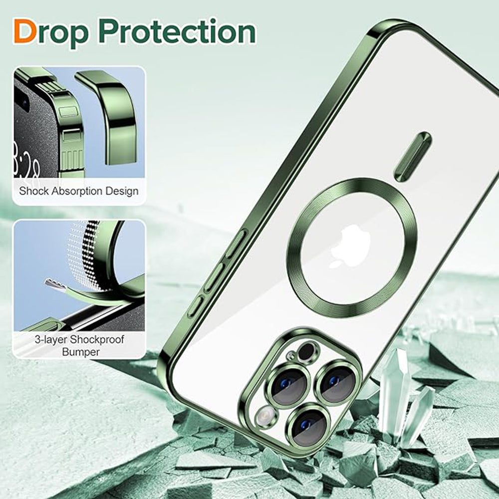 Techsuit - Luxury Crystal MagSafe - iPhone 15 Pro - Deep Green
