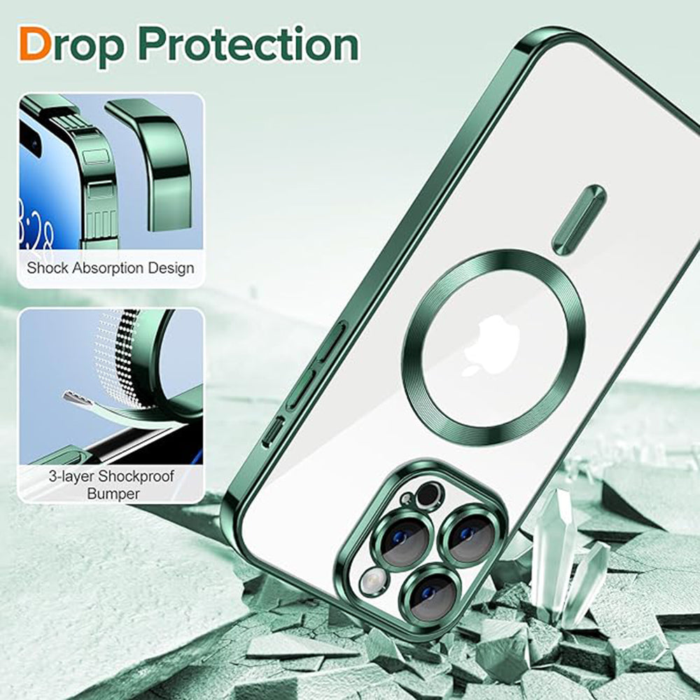 Techsuit - Luxury Crystal MagSafe - iPhone 14 Pro Max - Deep Green