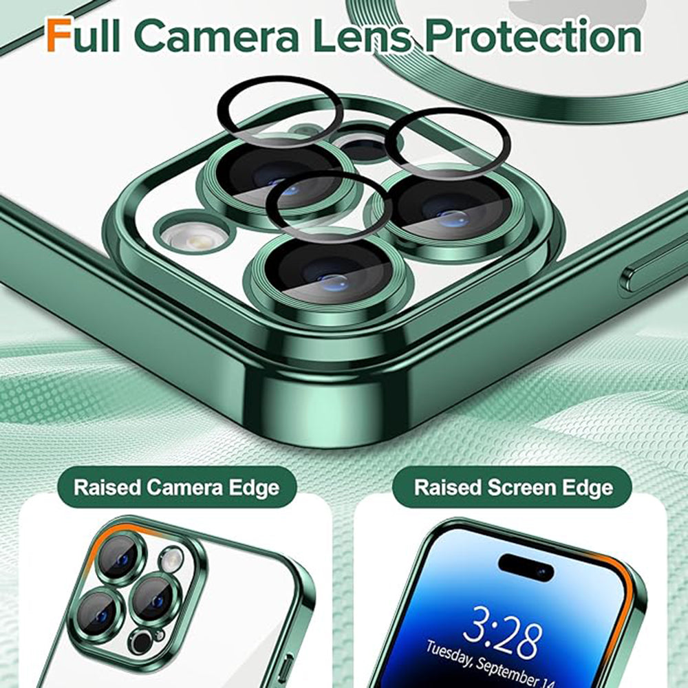 Techsuit - Luxury Crystal MagSafe - iPhone 14 Pro - Deep Green