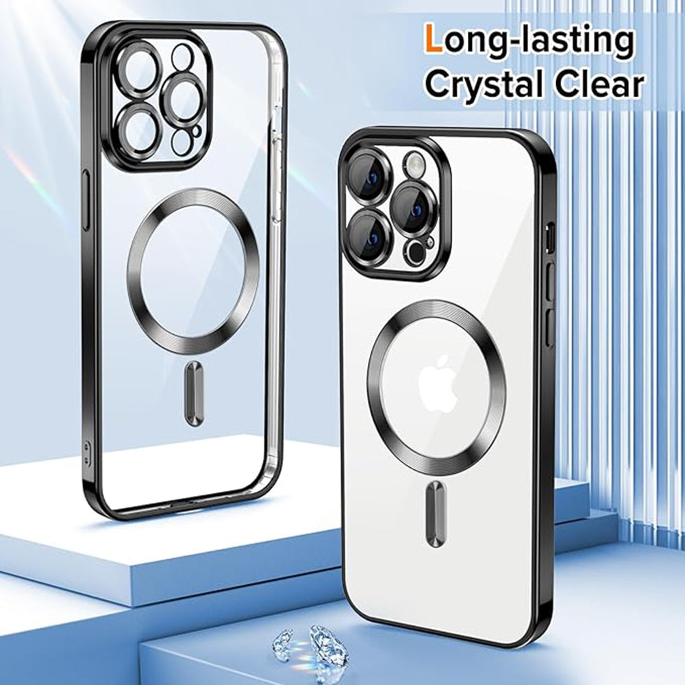 Husa de protectie Techsuit Luxury Crystal MagSafe compatibil cu iPhone 14 Pro, Negru