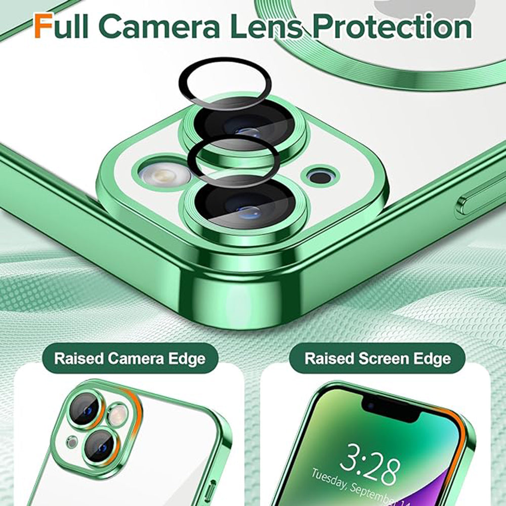 Techsuit - Luxury Crystal MagSafe - iPhone 14 Plus - Light Green