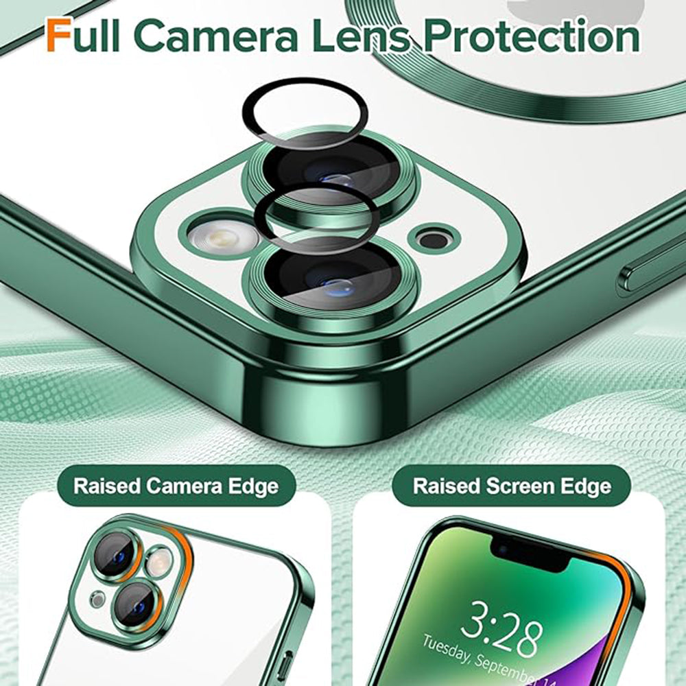 Techsuit - Luxury Crystal MagSafe - iPhone 14 Plus - Deep Green