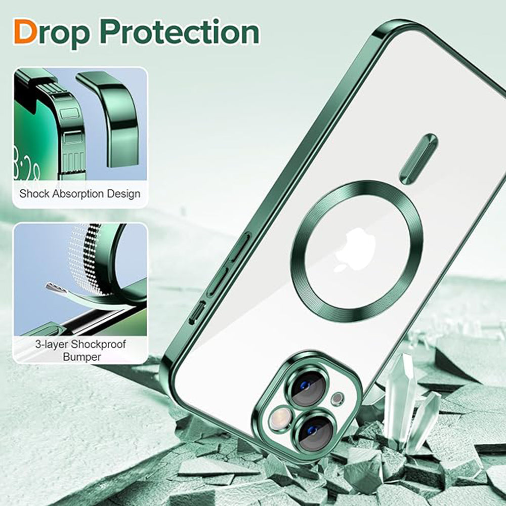 Techsuit - Luxury Crystal MagSafe - iPhone 14 Plus - Deep Green